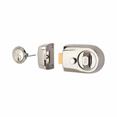 Y3 Nightlatch - 60mm Backset - Polished Chrome Case/Cylinder