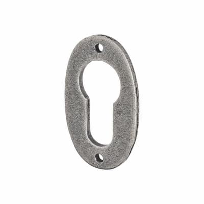 Oval Escutcheon - 51 x 29mm - Euro - Pewter