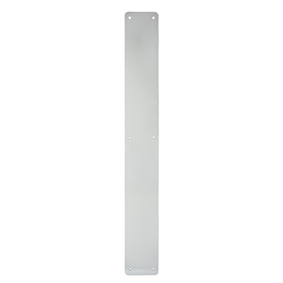Aluminium Plain Finger Plate - 600 x 75 x 1.5mm - Satin Anodised