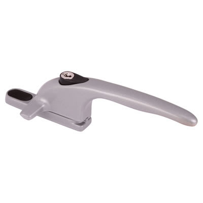 Virage Cockspur Locking Window Handle - 9mm Nose Height - Right Hand - Silver