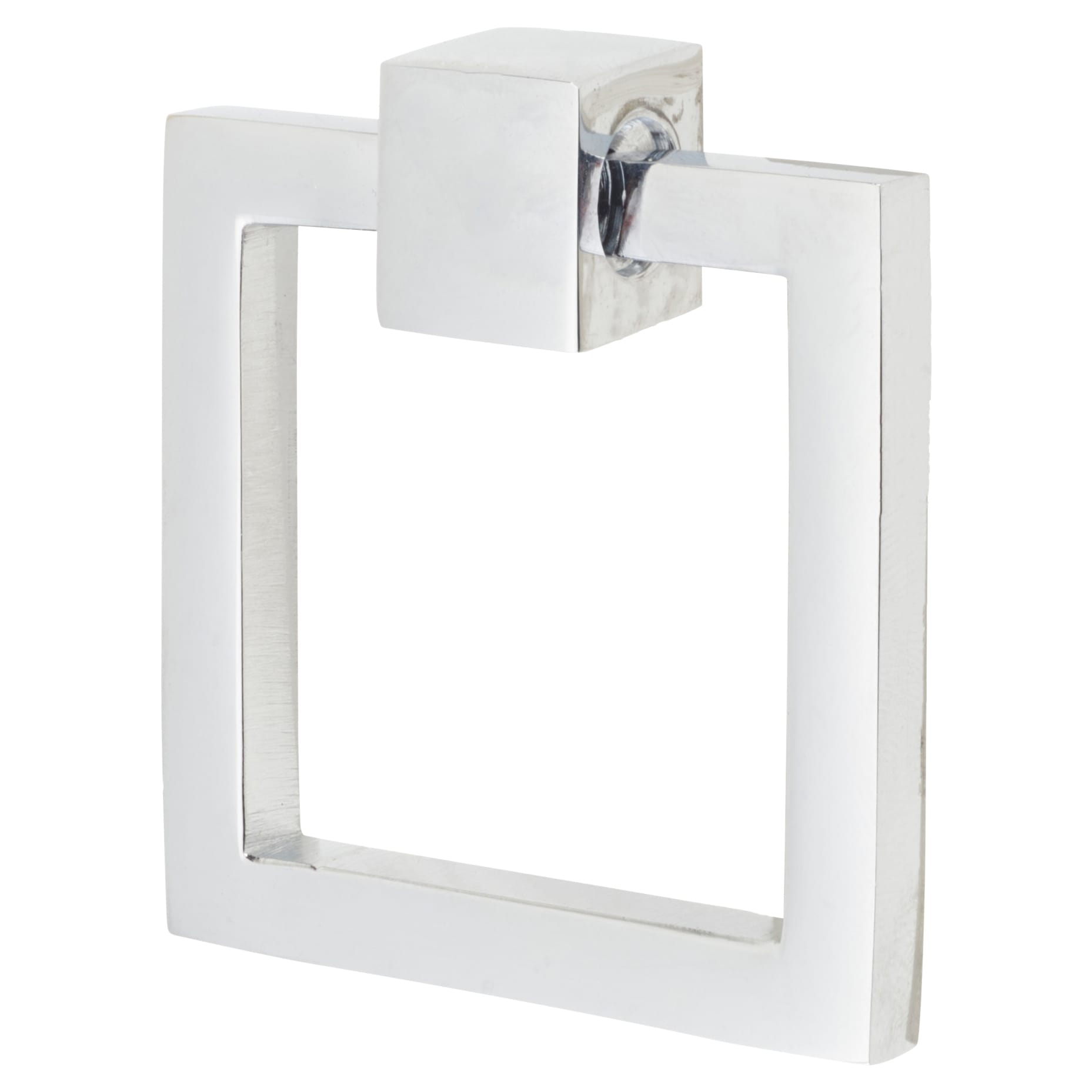 Marcus Square Ring Cabinet Drop Handle - 50 x 55mm - Polished Chrome