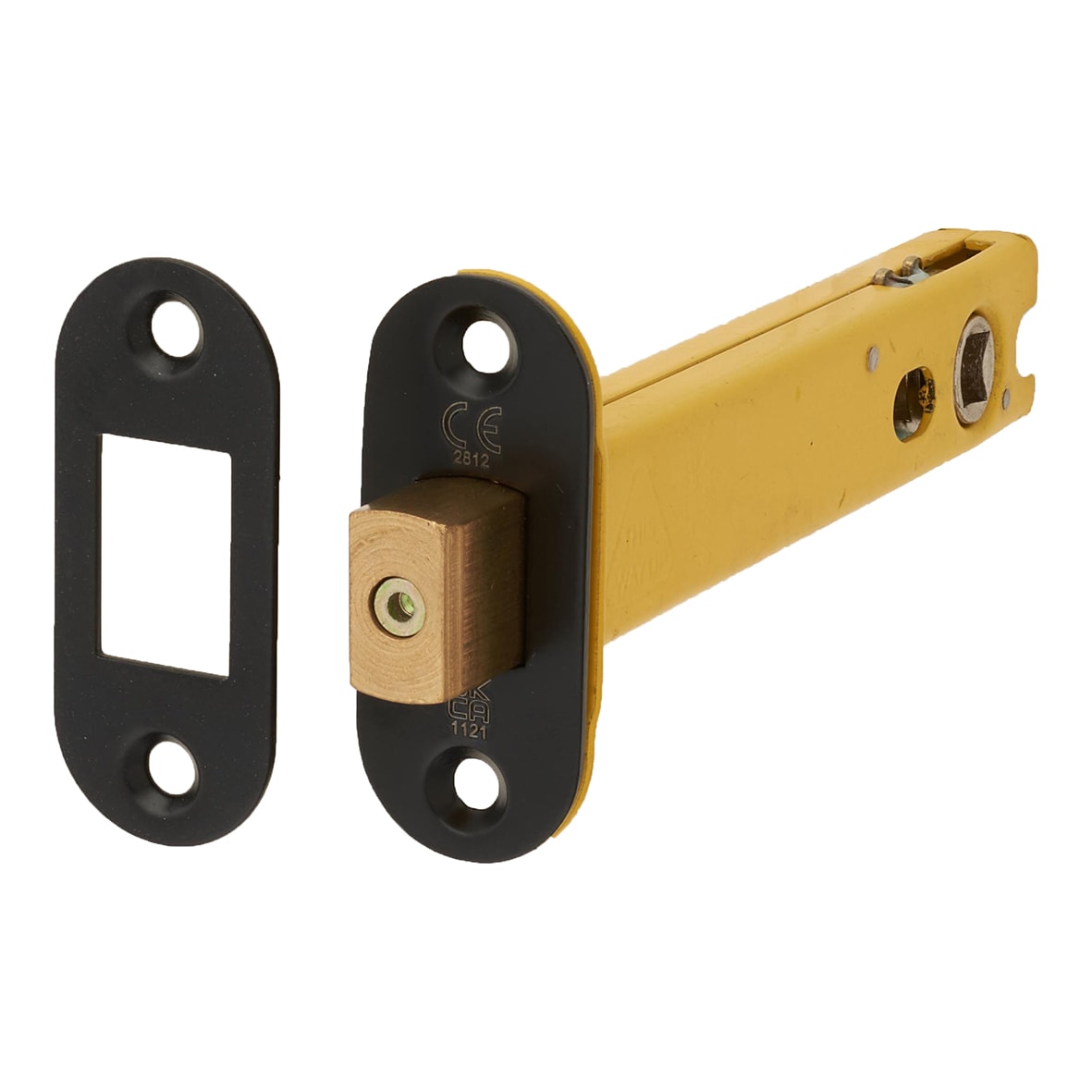 8mm Bolt Through Tubular Bathroom Deadbolt - 127mm Case - 108mm Backset - Radius - Matt Black