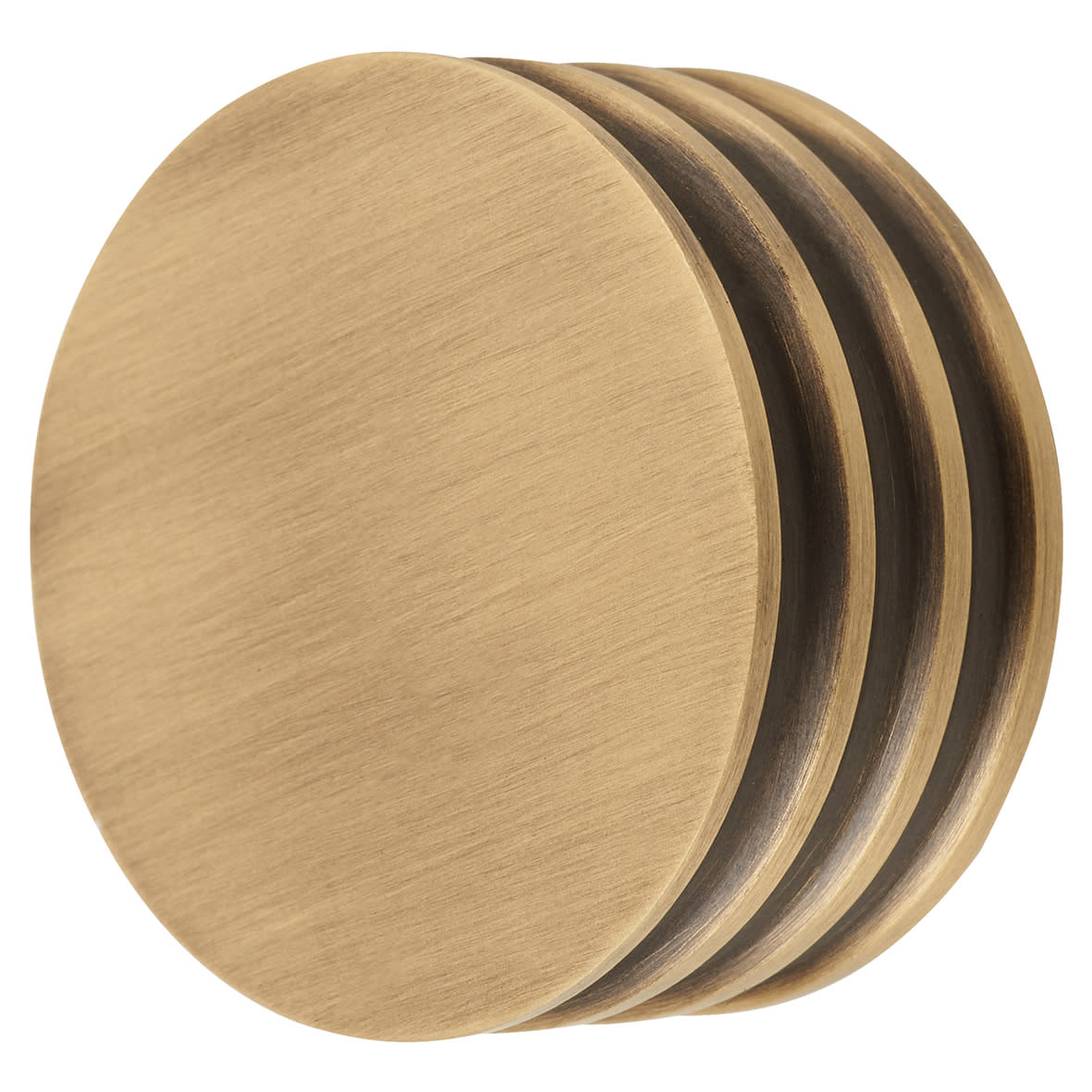 Hoxton Sturt Round Cabinet Knob - 40mm Diameter - Antique Brass