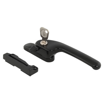 Guru Breakseal Locking Casement Window Fastener - Right Hand - Black