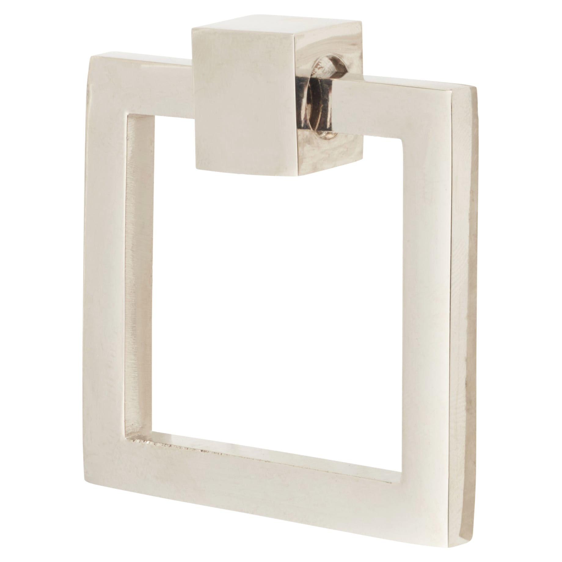 Marcus Square Ring Cabinet Drop Handle - 50 x 55mm - Polished Nickel