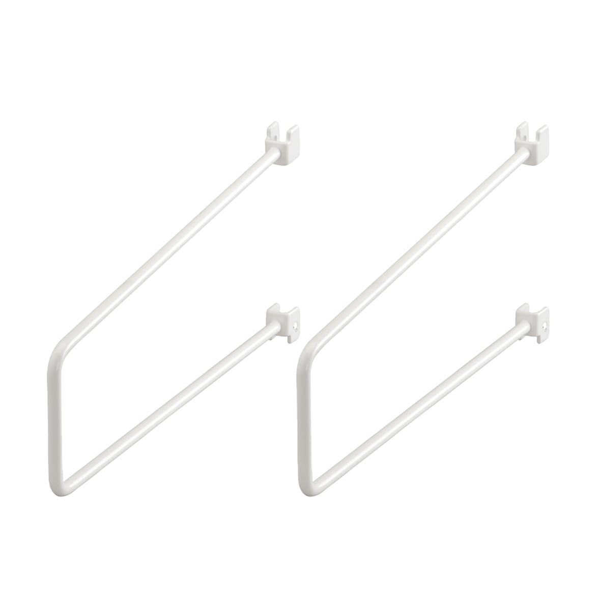Twin Slot Shelving System - Wall Upright Shelf Book End - 250mm Length - White - Pack of 2