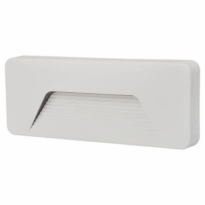 LED PathLux 3W LED Rectangular Surface Outdoor Brick Light - - 3000K - Matt White