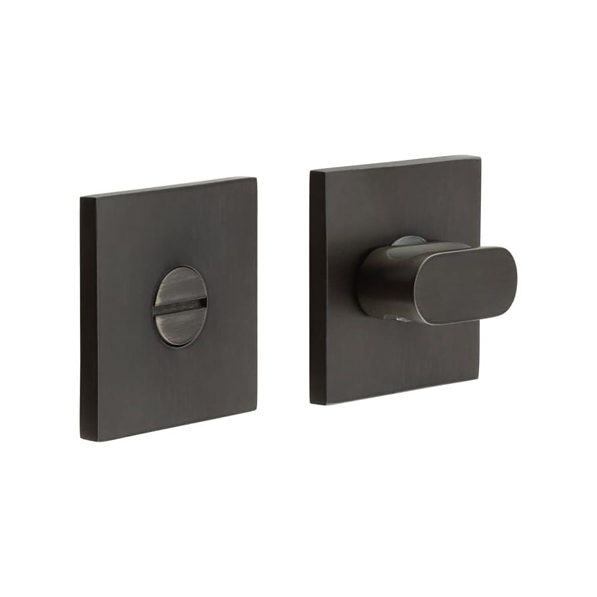 Square Bathroom Turn & Release - 54 x 54mm - Dark Bronze