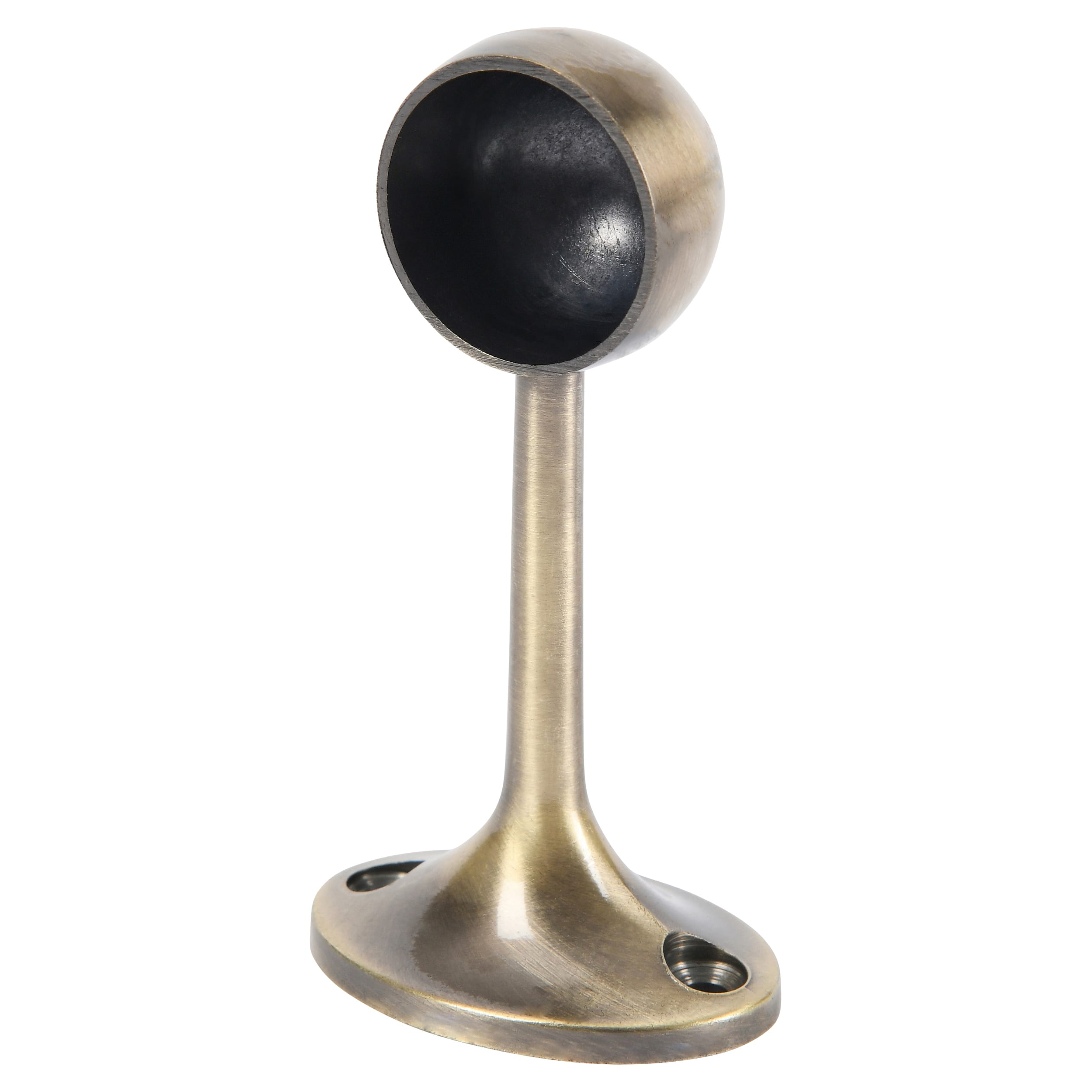 25mm Wardrobe Hanging Rail End Bracket - Antique Brass