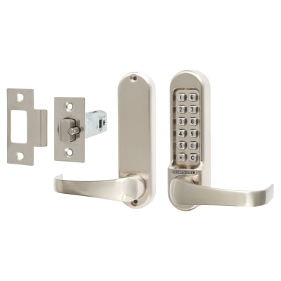 Push Button Code Lock and Latch - Code Free Option - Stainless Steel