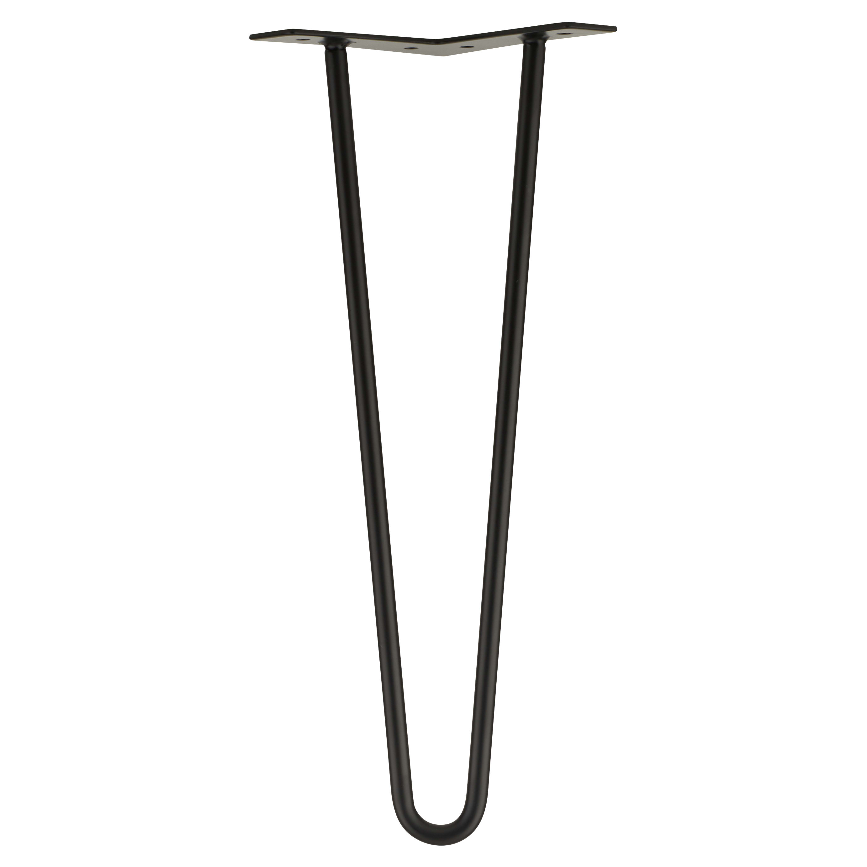 Hairpin Leg - 2 Pin - 350mm Height - Matt Black