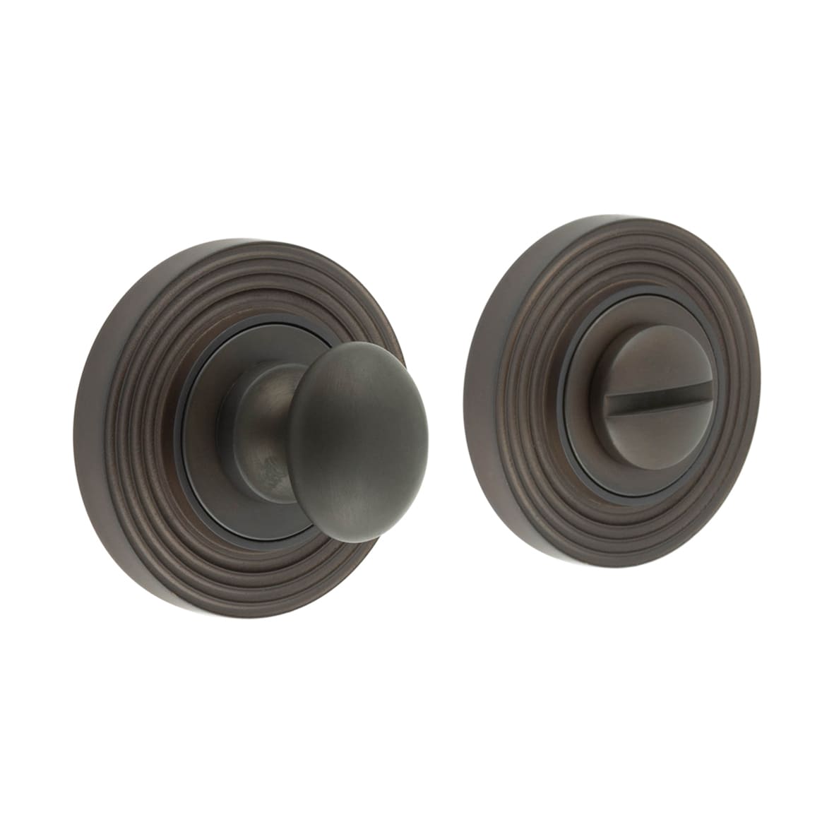 Inner 1 Turn & Release with Reeded Rose - 47mm Diameter - Dark Bronze