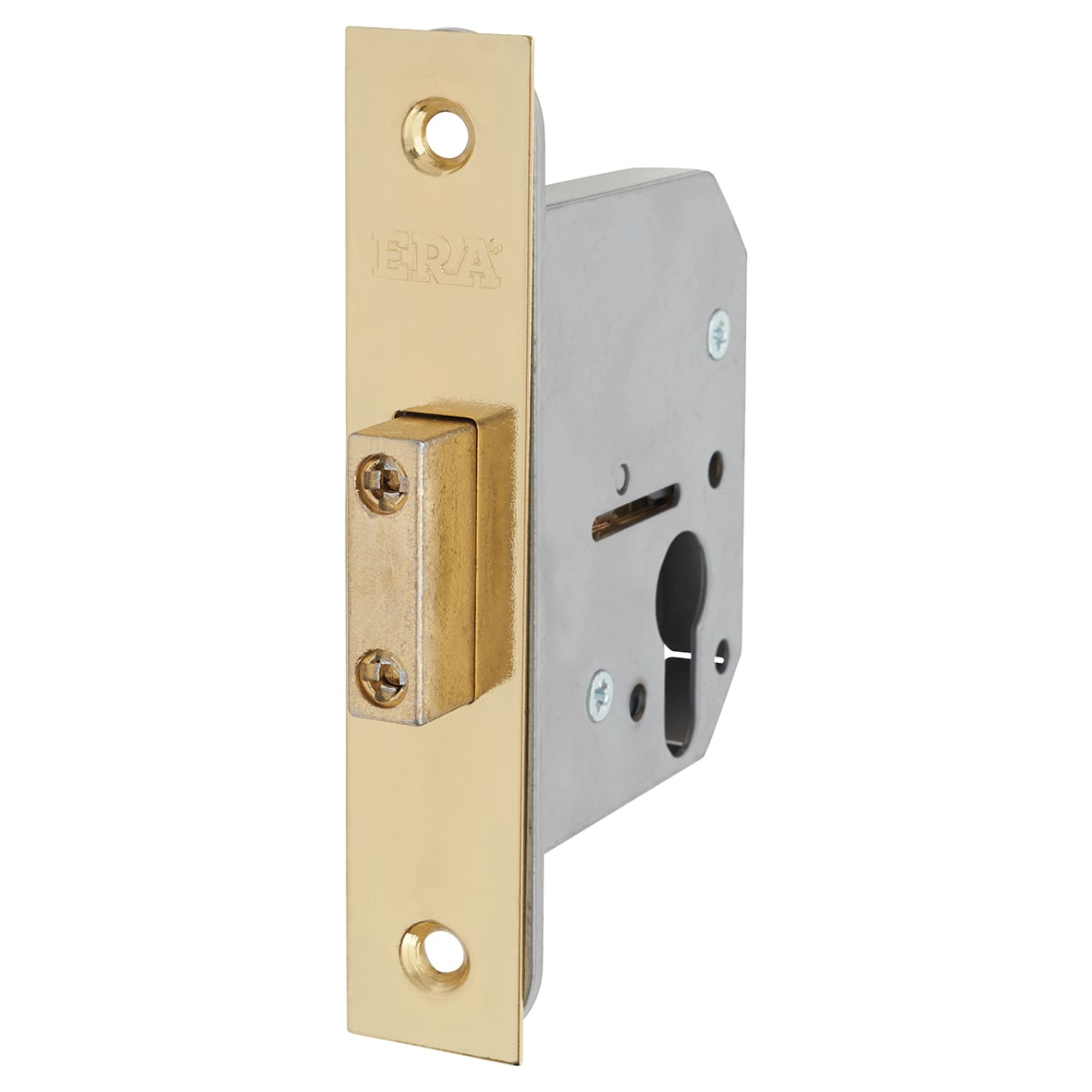 Viscount Euro Profile Deadlock - 64mm Case - 44mm Backset - Polished Brass