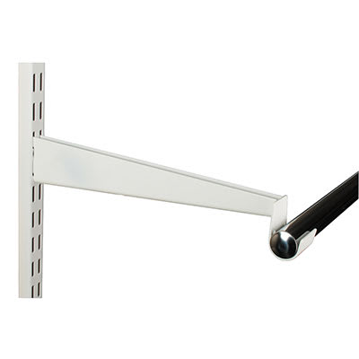 Twin Slot Shelving System - Hanging Rail Bracket - 325mm Length - White