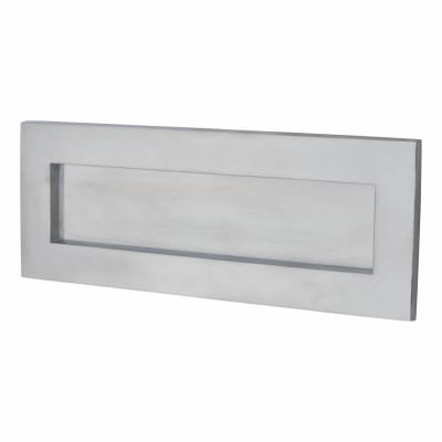Marcus Letter Plate - 254 x 101mm - Satin Chrome