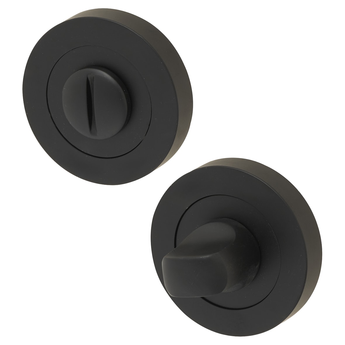 Bathroom Turn & Release - 50mm Diameter - Matt Black