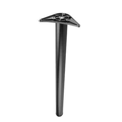 Round Adjustable Worktop Support Breakfast Bar Table Leg - 60 x 870-895mm - Black
