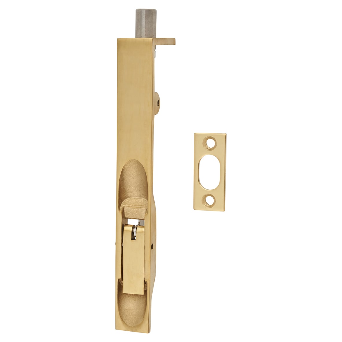 Lever Action Flush Bolt - 150 x 20mm - Fire Rated - Square - PVD Brass