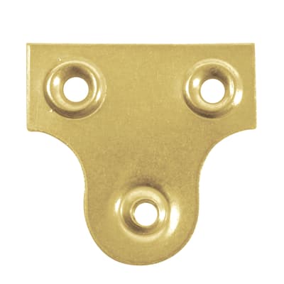 Glass / Mirror Fixing Plate - 19mm Width - Electro Brass - Pack of 10