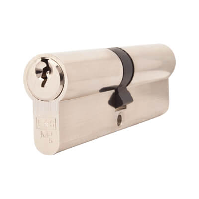 5 Pin 95mm Euro Double Cylinder - 45 + 50mm - Polished Nickel - Keyed to Differ
