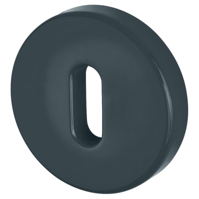 Nylon Escutcheon - 52mm Diameter - Keyhole - Anthracite Grey - Pair