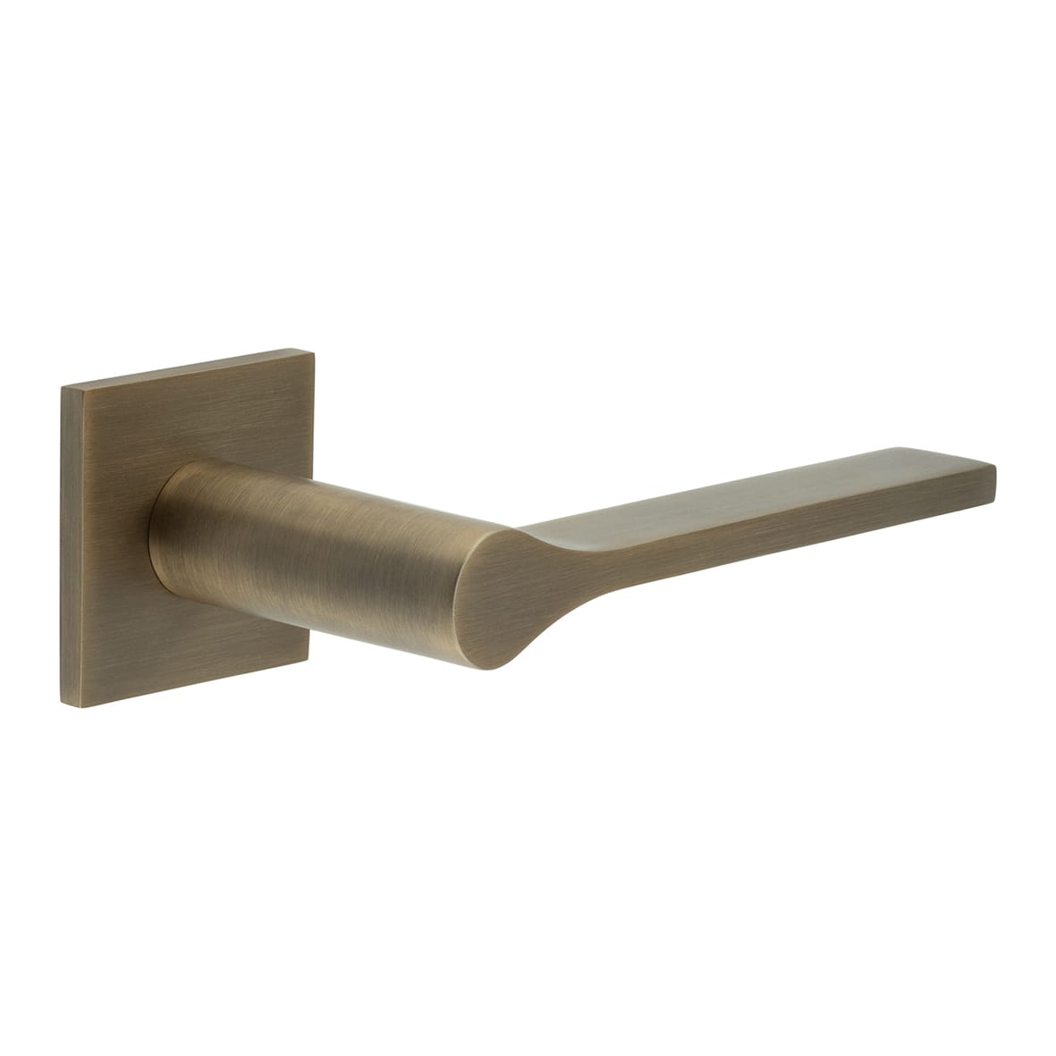 Antique Brass Fixed Dead Door Handles on Square rose - CR-105 Range