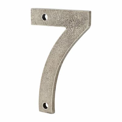 76mm Screw Fix Door Numeral - 7 - Pewter