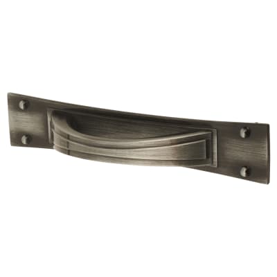 Titan Georgian Cabinet Pull Handle on Backplate - 64mm Centres - Pewter