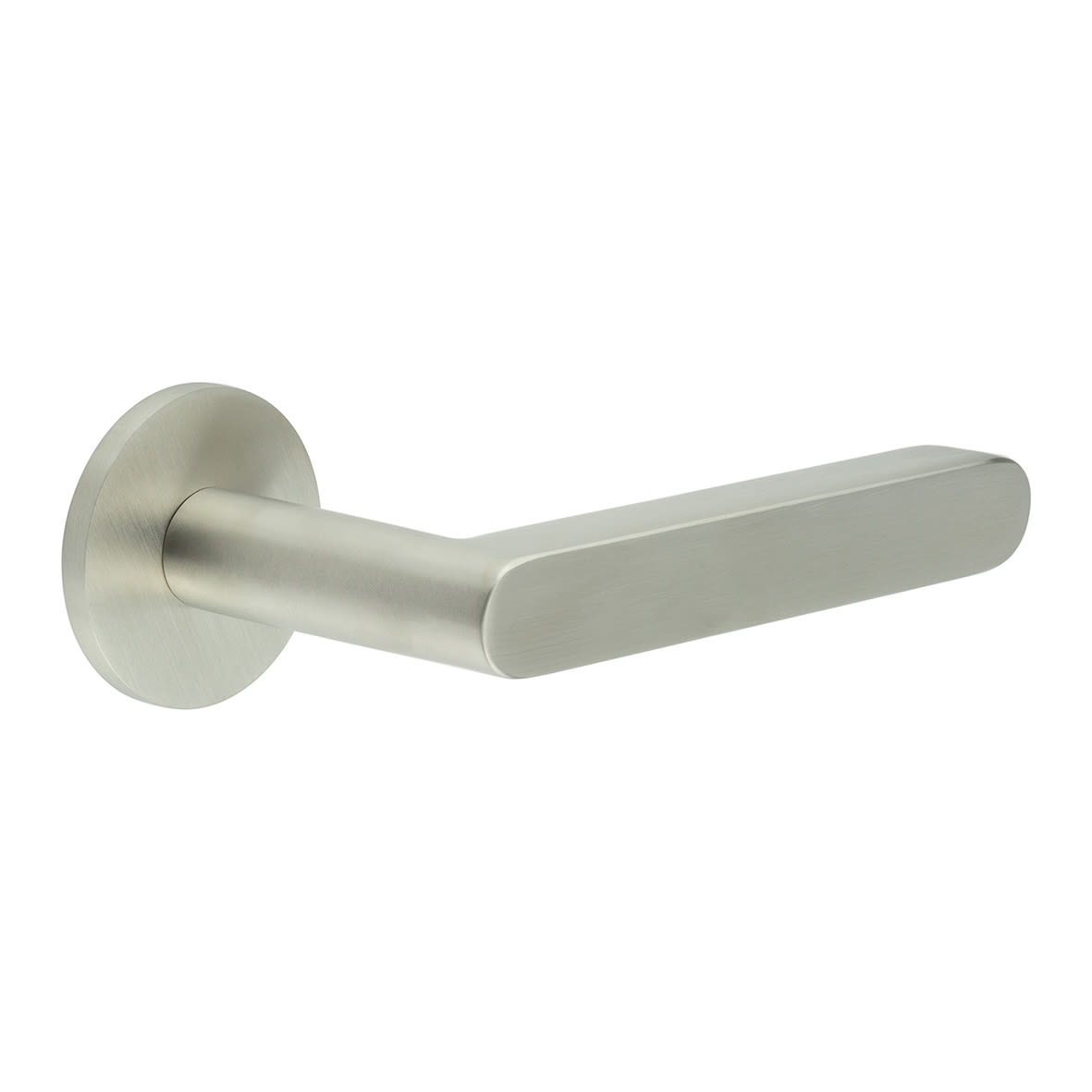 Satin Stainless Steel Fixed Dead Door Handles on Round Rose - CR-101 Range
