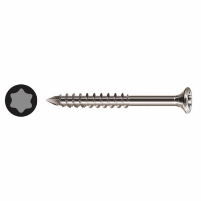 T-Star Plus Facade Small Head Torx Countersunk Wood Screws - 5.0 x 100mm - Pack of 100