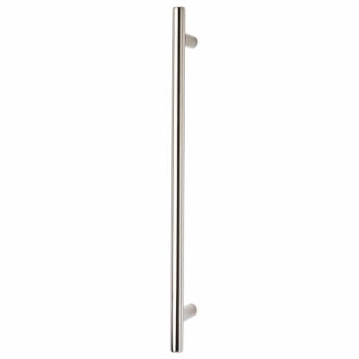 Polished Stainless Steel 30mm T-Bar Door Pull Handle - Bolt Fix - 450mm Centres
