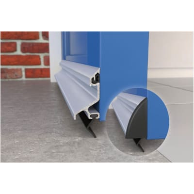 Standard Rain Deflector & Drip Bar - 914mm Length - Inward/Outward Opening - Mill Aluminium
