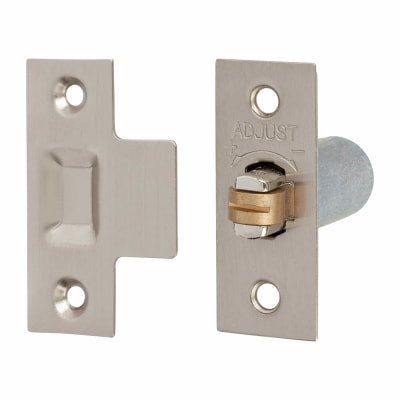 Original British Pattern Roller Catch - 23 x 59mm Faceplate - Polished Nickel
