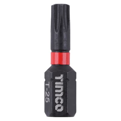 Impact Driver Bits - Torx - T25 - 25mm Length - Pack of 10