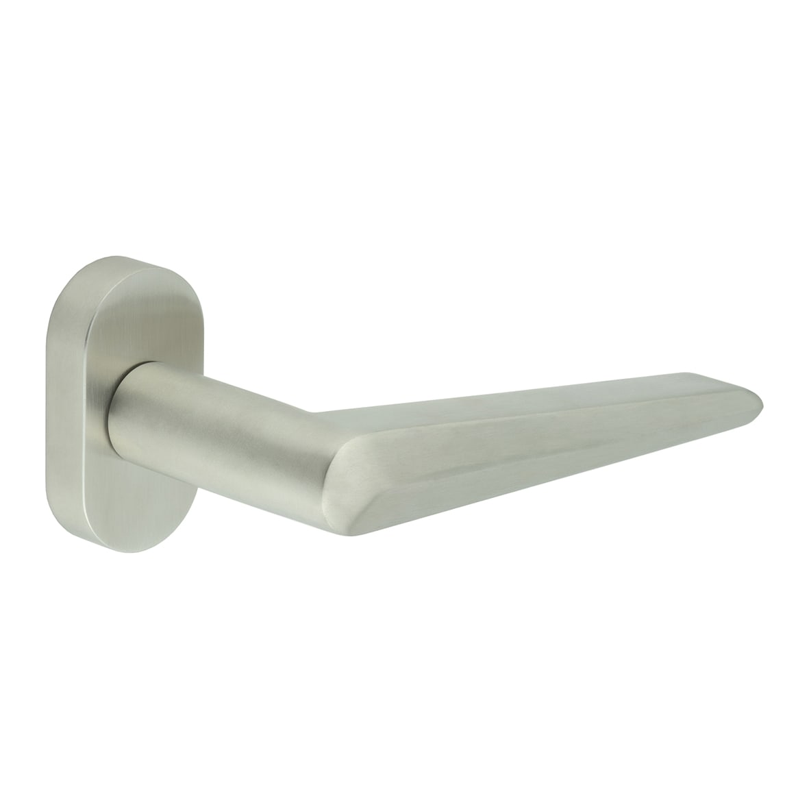 Satin Stainless Steel uPVC Multipoint Door Handles on Oval Rose - CR-107 Range