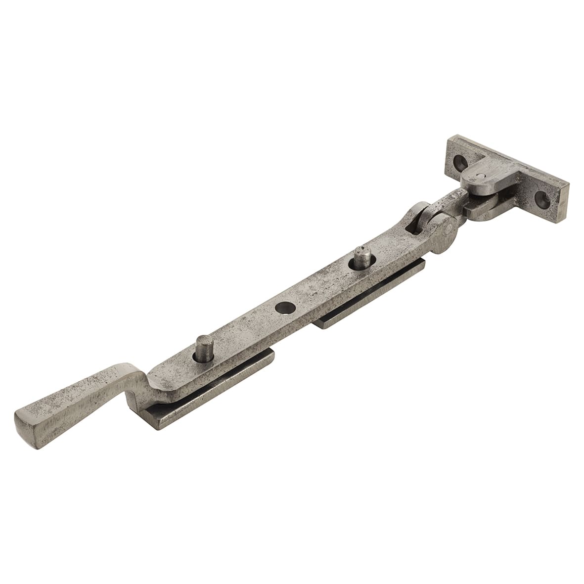 Square Casement Window Stay - 8"/200mm - Polished Iron