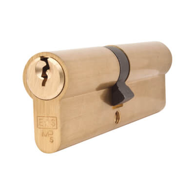 5 Pin 100mm Euro Double Cylinder - 45 + 55mm - Polished Brass - Keyed to Differ