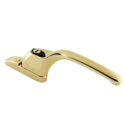 uPVC/Timber Connoisseur Offset Locking Multipoint Window Handle - Right Hand - Gold