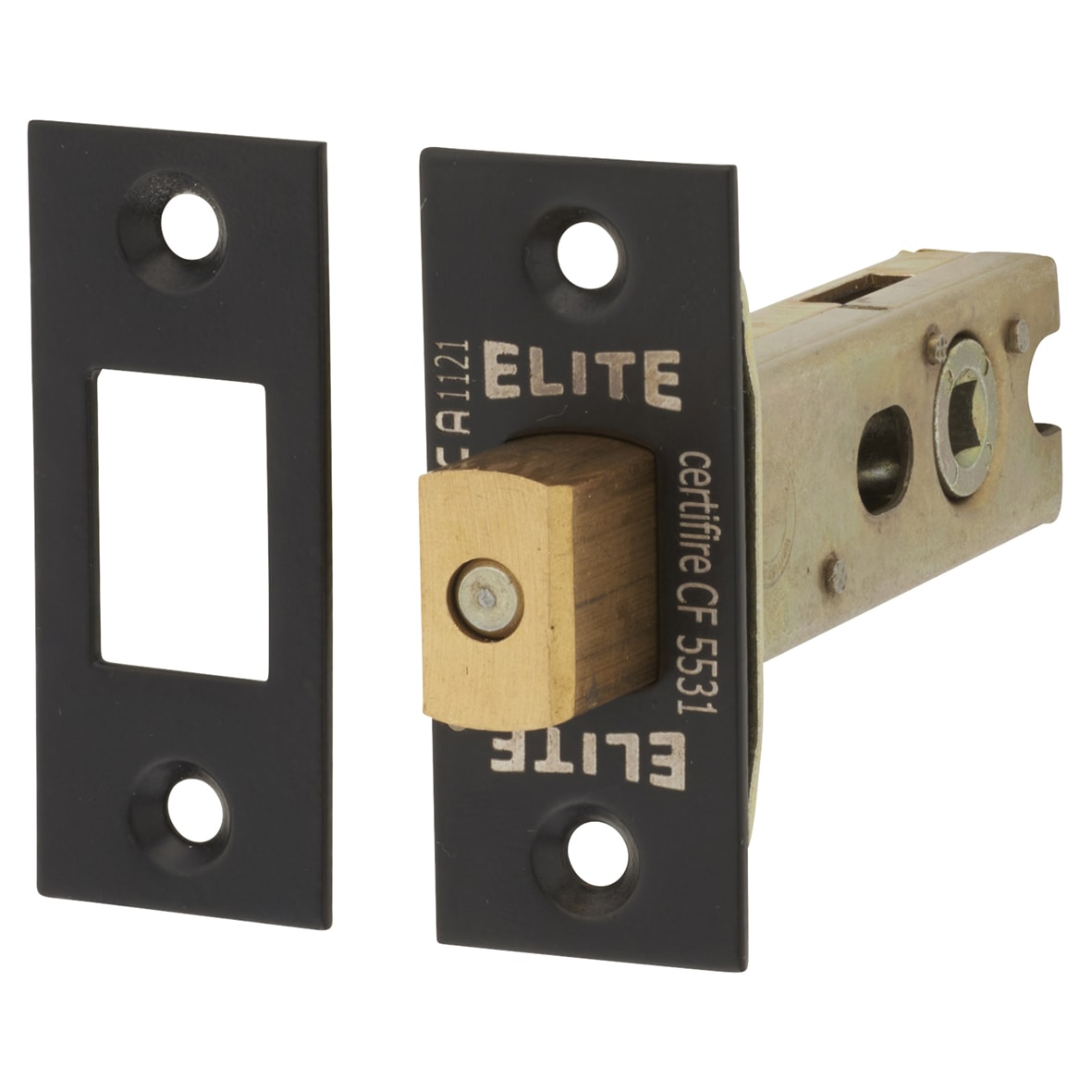 5mm Bolt Through Tubular Bathroom Deadbolt - 76mm Case - 57mm Backset - Square - Matt Black