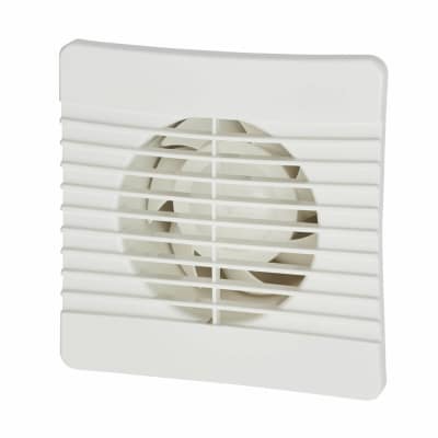 FLAT100T Flat Axial Extractor Fan with Timer - 4"/100mm - White