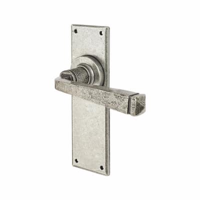 Pewter Latch Door Handles - York Range - 152 x 48mm