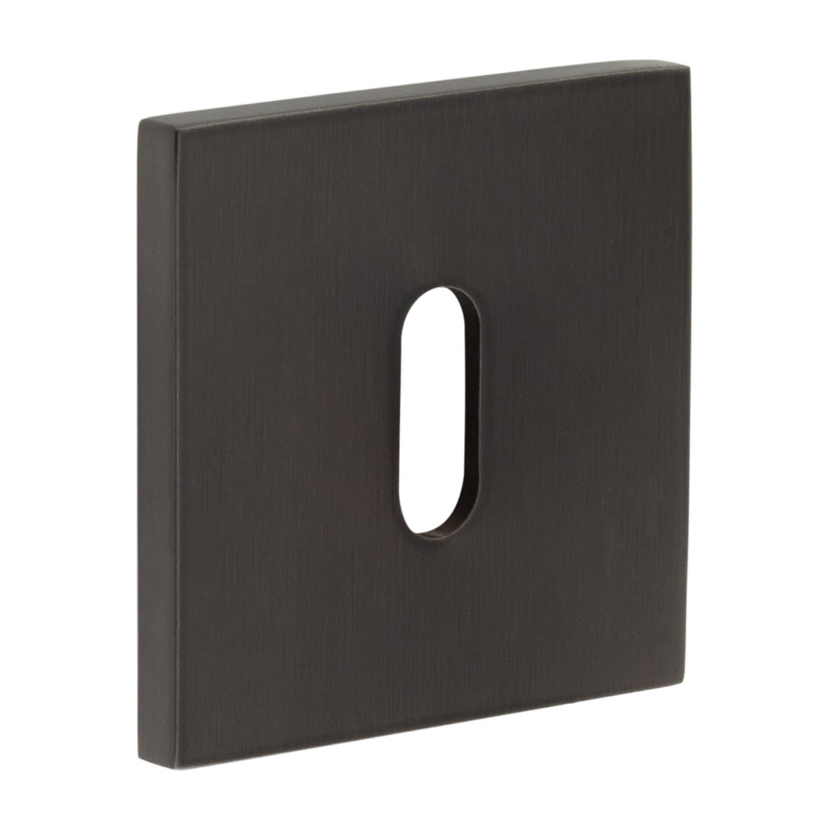 Square Escutcheon - 54 x 54mm - Keyhole - Dark Bronze