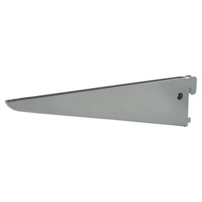 Twin Slot Shelf Bracket - 220mm Length - Silver