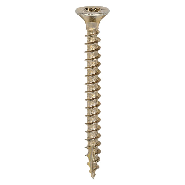 Classic Pozi Countersunk Wood Screws - 3.5 x 35mm - Yellow Zinc - Pack of 200