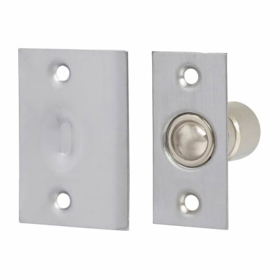 Bales Roller Ball Catch - 25 x 54mm Faceplate - Satin Chrome Plated