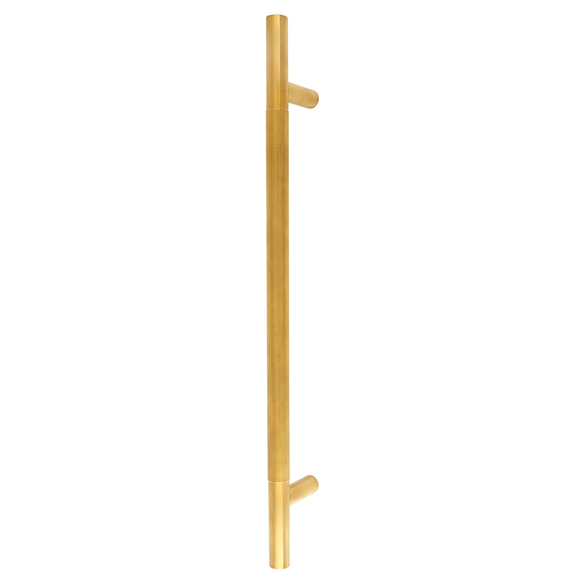 Satin Brass 23mm Lines T-Bar Pull Handle - 450mm Centres