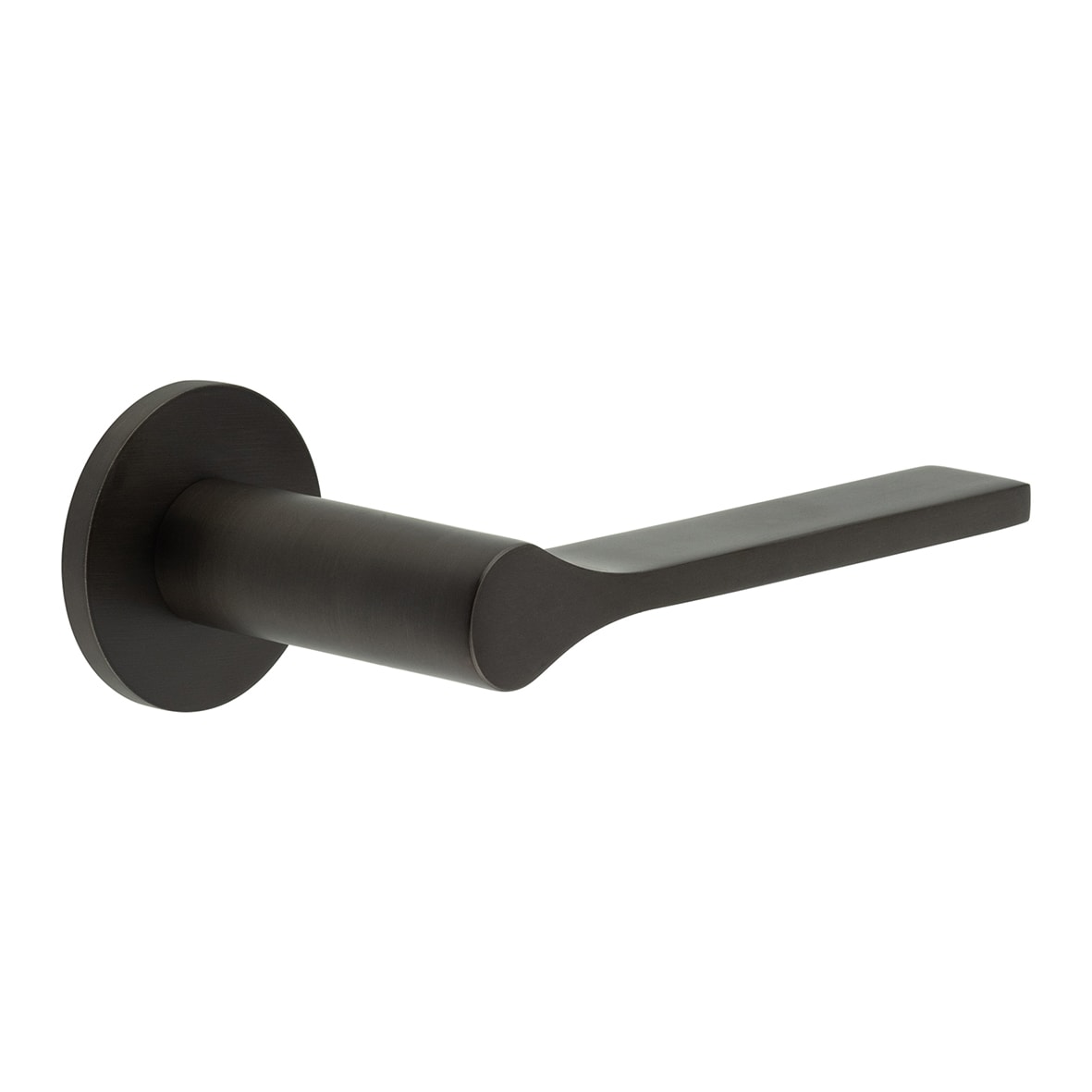 Dark Bronze Fixed Dead Door Handles on Round Rose - CR-105 Range 130939P