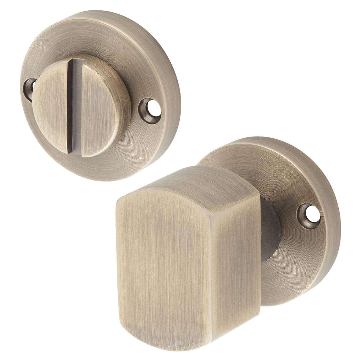 Bathroom Turn & Release - 32mm Diameter - Antique Brass