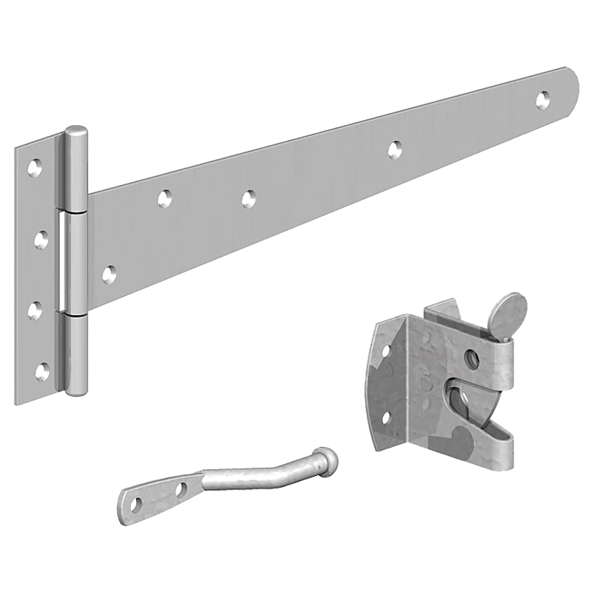 Medium Duty Pedestrian Gate Kit with Auto Gate Catch - 350mm - Galvanised