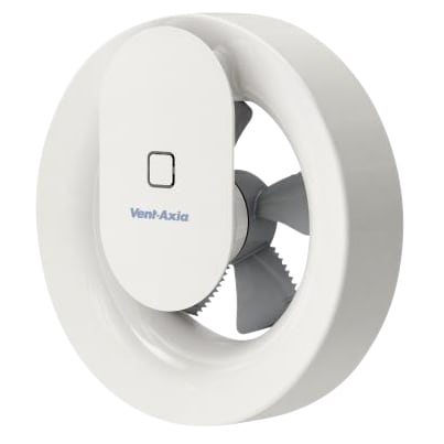 Lo-Carbon Svara 409802 Axial Bathroom Extractor Fan Humidity, Light Sensor & Timer - White